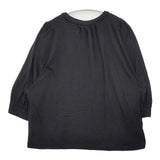 mina perhonen tarn シルク コットン ys8421 Ｔシャツ カットソー ブラック レディース ミナペルホネン【中古】6-0502S∞