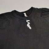 mina perhonen tarn シルク コットン ys8421 Ｔシャツ カットソー ブラック レディース ミナペルホネン【中古】6-0502S∞