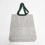 mina perhonen 23AW usami ワンマイルバッグ フロッキープリント aba9779 トートバッグ ベージュ グリーン レディース ミナペルホネン【中古】6-0122G◎