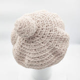 mina perhonen/hitomi shinoyama ブローチ付き ベレー帽 ニット帽 帽子 ニットキャップ ピンクベージュ レディース ミナペルホネン/ヒトミ シノヤマ【中古】5-1130T∞