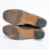 mina perhonen maki レースアップブーツ 38サイズ 定価73000円 牛革 レザー リブ カシミヤ ブーツ ブラウン レディース ミナペルホネン【中古】5-1021T◎