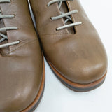 mina perhonen maki レースアップブーツ 38サイズ 定価73000円 牛革 レザー リブ カシミヤ ブーツ ブラウン レディース ミナペルホネン【中古】5-1021T◎