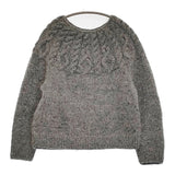 chloro sister CS8005 ウール ネパールケーブル編み ハンドニット セーター ニット グレー レディース クロロシスター【中古】5-1031T♪