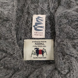 chloro sister CS8005 ウール ネパールケーブル編み ハンドニット セーター ニット グレー レディース クロロシスター【中古】5-1031T♪