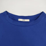 NARU コットン フレンチスリーブ 南出メリヤス Ｔシャツ カットソー ブルー レディース ナル【中古】6-0502S∞