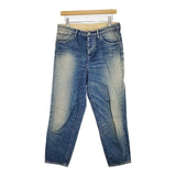 mina perhonen always テーパードデニム インディゴ染め 38 定価39600円 dn4363A デニムパンツ ブルー レディース ミナペルホネン【中古】6-0107G∞