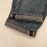 mina perhonen always テーパードデニム インディゴ染め 38 定価39600円 dn4363A デニムパンツ ブルー レディース ミナペルホネン【中古】6-0107G∞