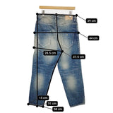 mina perhonen always テーパードデニム インディゴ染め 38 定価39600円 dn4363A デニムパンツ ブルー レディース ミナペルホネン【中古】6-0107G∞