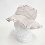 mature ha コットンオーガンジー6.5cm brim 帽子 ハット ピンクベージュ レディース マチュアーハ【中古】6-0216M◎