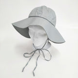 mature ha オーガニックコットン リップストップ ガーデン ハット 11cm brim 定価15950円 帽子 ハット ブルーグレー レディース マチュアーハ【中古】6-0130G◎