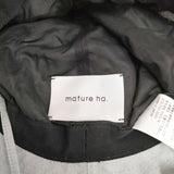 mature ha オーガニックコットン リップストップ ガーデン ハット 11cm brim 定価15950円 帽子 ハット ブルーグレー レディース マチュアーハ【中古】6-0130G◎