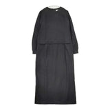 humoresque drape one piece コットンリネンドレス FS2103 ワンピース ブラック レディース ユーモレスク【中古】6-0408M∞