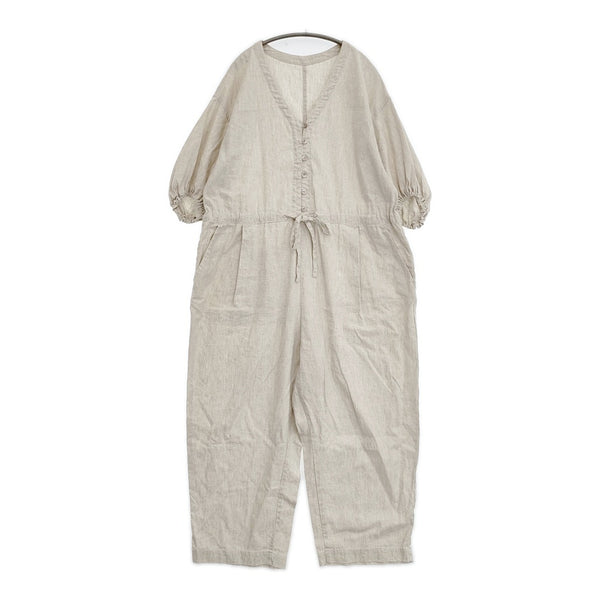 nest Robe 【UpcycleLino】バルーンスリーブサロペット 01242-1529 オールインワン 24SS ベージュ レディース ネストローブ【中古】5-1001M♪