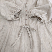 nest Robe 【UpcycleLino】バルーンスリーブサロペット 01242-1529 オールインワン 24SS ベージュ レディース ネストローブ【中古】5-1001M♪