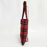 R&D.M.Co- ウールタータンチェック トートバッグ レッド ブラック ゴールド レディース オールドマンズテーラー【中古】6-0202T∞