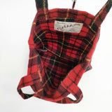 R&D.M.Co- ウールタータンチェック トートバッグ レッド ブラック ゴールド レディース オールドマンズテーラー【中古】6-0202T∞