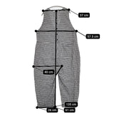 nest Robe 【UpcycleLino】ギンガムチェックサロペット 01243-1089 サロペット 24SS ブラック ホワイト レディース ネストローブ【中古】5-1001M♪