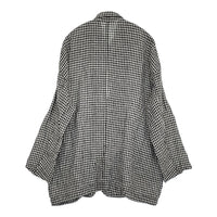 JOURNAL STANDARD LUXE リネンチェックジャケット 定37400円 25SS ブラック ホワイト レディース ジャーナルスタンダードラックス【中古】5-1001M♪