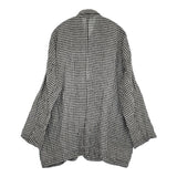 JOURNAL STANDARD LUXE リネンチェックジャケット 定37400円 25SS ブラック ホワイト レディース ジャーナルスタンダードラックス【中古】5-1001M♪