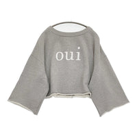 nest Robe 裏毛 oui プリント2wayカーディガン 定価18700円 カーディガン 25SS グレー レディース ネストローブ【中古】5-1001M♪
