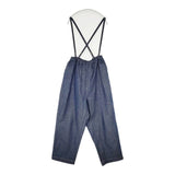 nest Robe 01213-1078 コットンリネンダンガリー サスペンダー パンツ 21AW ブルー レディース ネストローブ【中古】5-1215G∞