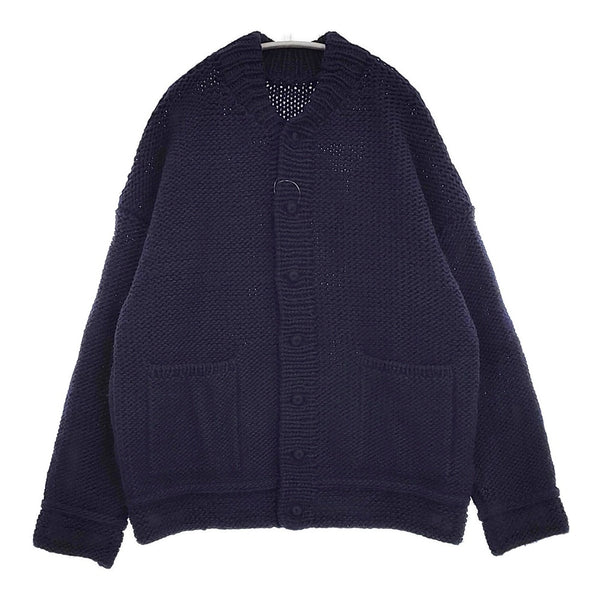 NEST ROBE CONFECT ペルーハンドニットジャケット 02234-0002 カーディガン 22AW ネイビー メンズ ネストローブコンフェクト【中古】5-1026T♪