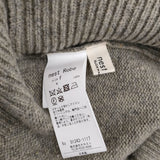 nest Robe パウダーWフードリボンカーディガン 定価35200円 ウールニット カーディガン 24AW グレー レディース ネストローブ【中古】5-1031T♪