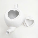 WAGOKOROYA 和心屋 未使用品 ハート ティーポット カップ ソーサー シュガーポット スプーンセット その他雑貨 ホワイト レディース【中古】6-0127G◎