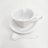 WAGOKOROYA 和心屋 未使用品 ハート ティーポット カップ ソーサー シュガーポット スプーンセット その他雑貨 ホワイト レディース【中古】6-0127G◎