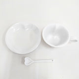 WAGOKOROYA 和心屋 未使用品 ハート ティーポット カップ ソーサー シュガーポット スプーンセット その他雑貨 ホワイト レディース【中古】6-0127G◎