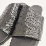 BARI バリ 別注 型押し レザーサンダル クロコブラック 定価13640円 weeksdays ほぼ日 伊藤まさこ サイズ35 サンダル ブラック レディース【中古】6-0426S◎