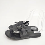 BARI バリ 別注 レザーリボンサンダル weeksdays ほぼ日 伊藤まさこ 定価15180円 サイズ35 サンダル ブラック レディース【中古】6-0426S◎