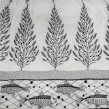 marble sud 大漁 刺繍 スカート 金子みすゞ ロングスカート ホワイト ブラック レディース マーブルシュッド【中古】5-1215M∞