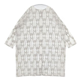 marble sud 未使用 ヤッホーベア 刺繍 コットンリネン ワンピース ホワイト グレー レディース マーブルシュッド【中古】6-0330M∞