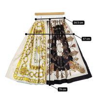 tao COMME des GARCONS AD2025 エステルスカーフ柄プリントMIXスカート A柄 25AW ベージュ レディース タオ コムデギャルソン【中古】5-1001M♪