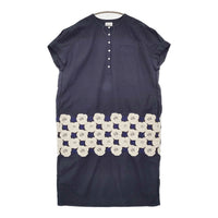 mina perhonen laundry Rosas サイズ40 LD3065 ワンピース ネイビー レディース ミナペルホネンランドリー【中古】5-1011S♪