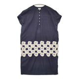 mina perhonen laundry Rosas サイズ40 LD3065 ワンピース ネイビー レディース ミナペルホネンランドリー【中古】5-1011S♪