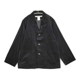 EEL ベーカリージャケット 定価30800円 E-23168 サイズXS コーデュロイ テーラードジャケット ブラック レディース イール【中古】5-1031T♪