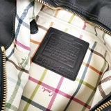 COACH レザー 肩掛け ショルダーバッグ ブラック レディース コーチ【中古】6-0321G∞