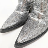 MAISON MARGIELA ウエスタン ミュール ラメ スパンコール サイズ36 ミュール シルバー レディース メゾンマルジェラ【中古】5-1021G◎