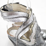 MAISON MARGIELA ウエスタン ミュール ラメ スパンコール サイズ36 ミュール シルバー レディース メゾンマルジェラ【中古】5-1021G◎