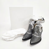 MAISON MARGIELA ウエスタン ミュール ラメ スパンコール サイズ36 ミュール シルバー レディース メゾンマルジェラ【中古】5-1021G◎