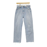 RED CARD MM66-ハイライズストレートデニム 722551 カットオフジーンズ サイズ25 デニムパンツ ライトブルー レディース レッドカード【中古】5-1215G∞