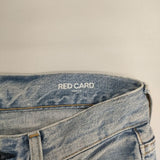 RED CARD MM66-ハイライズストレートデニム 722551 カットオフジーンズ サイズ25 デニムパンツ ライトブルー レディース レッドカード【中古】5-1215G∞