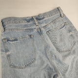 RED CARD MM66-ハイライズストレートデニム 722551 カットオフジーンズ サイズ25 デニムパンツ ライトブルー レディース レッドカード【中古】5-1215G∞