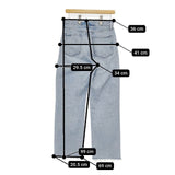 RED CARD MM66-ハイライズストレートデニム 722551 カットオフジーンズ サイズ25 デニムパンツ ライトブルー レディース レッドカード【中古】5-1215G∞