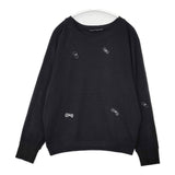 mina perhonen choucho aba8823 刺繍 長袖Ｔシャツ カットソー ロンＴ 23AW ブラック レディース ミナペルホネン【中古】5-1215M∞
