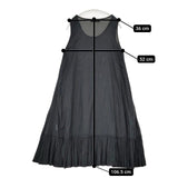 veritecoeur ST-099L フリルインナーワンピース 定価15400円 ノースリーブ ワンピース ブラック レディース ヴェリテクール【中古】5-1215M∞