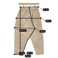 Yoli cotton tapered pants 定価30800円 YL-PT14-25SS サイズ01 イージー テーパード パンツ 25SS ベージュ レディース ヨリ【中古】5-1001M♪