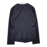 INED カラーレス フロントフック ノーカラージャケット ネイビー レディース イネド【中古】5-1215M∞